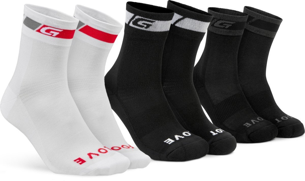 GripGrab All-season Socks 3PACK Black 41-44 M - Afbeelding 2
