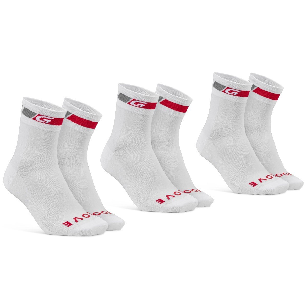 GripGrab Classic Regular Cut Sock 3PACK Wit 44-47 L - Afbeelding 2