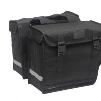 New Looxs Dubbele Fietstas Canvas Hybride Zwart 46L