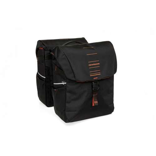 New Looxs Dubbele Fietstas Vigo Black Orange MIK 40L