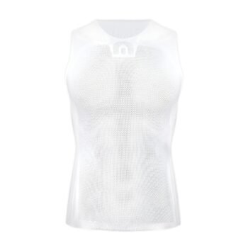 Megmeister Mens Drynamo Cycling Sleeveless Base Layer White L/XL