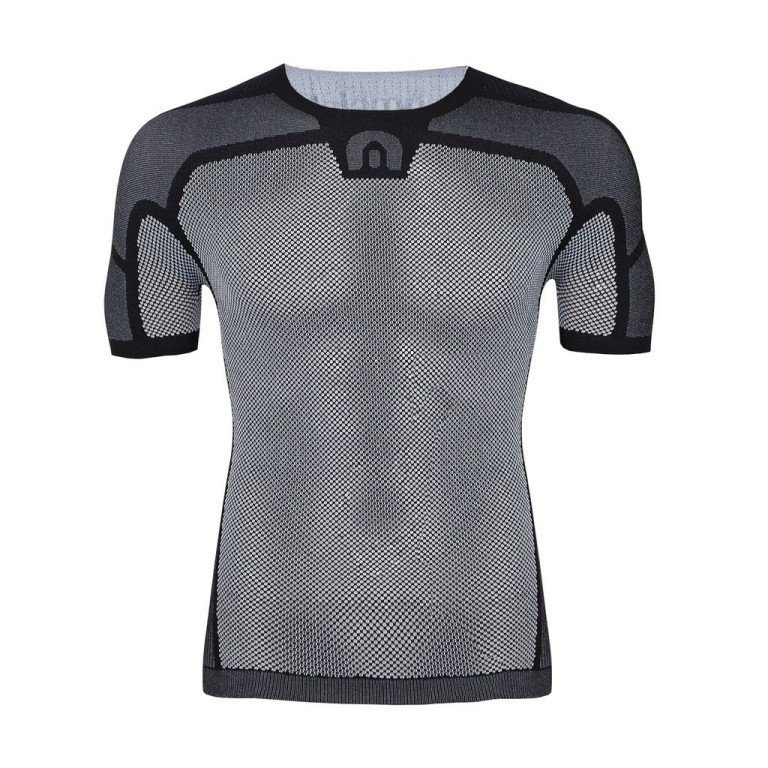Megmeister Mens Drynamo Cyclings Short Sleeve Base Layer Black S/M