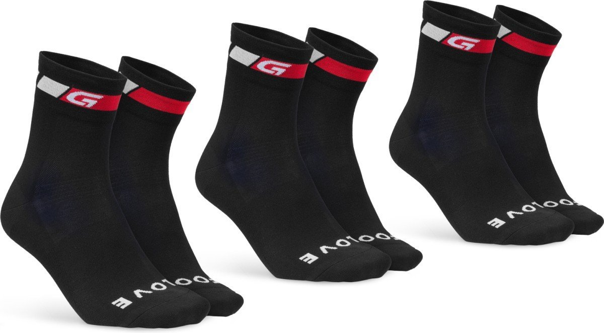 GripGrab Classic Regular Cut Sock 3PACK White 38-41 S - Afbeelding 2