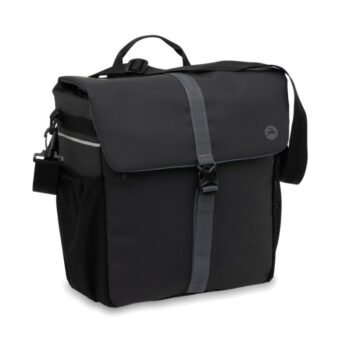 Gazelle Enkele Tas Pannier Black Grey 17,5L